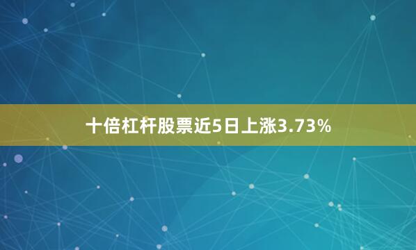十倍杠杆股票近5日上涨3.73%